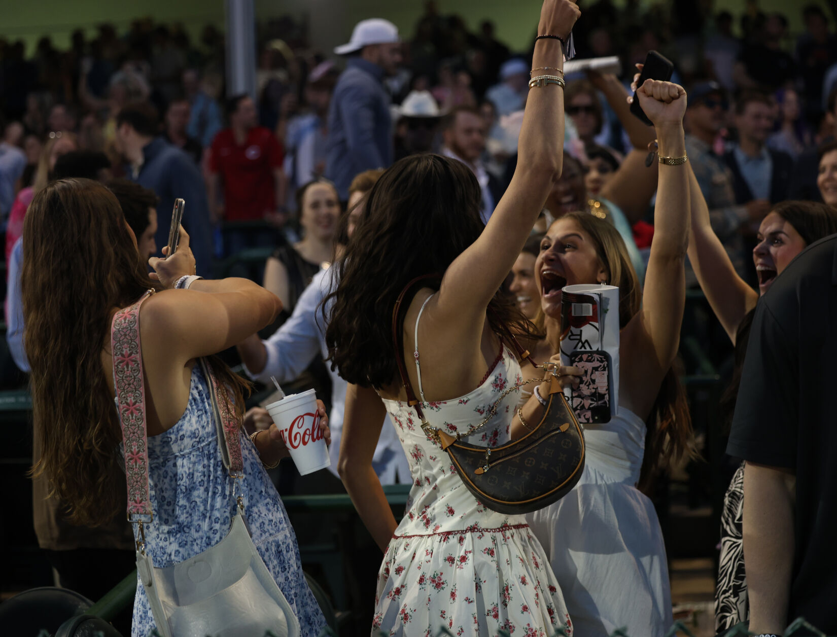 Girls cheer during Opening Night.JPG